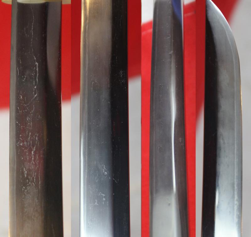 A Most Beautiful Signed Koto Katana, Circa1500's. All Original Edo Mounts of Onlaid Pure Gold, Silver & Shakudo Fuchi-Kashira of A Samurai Warrior In Armour On Horseback