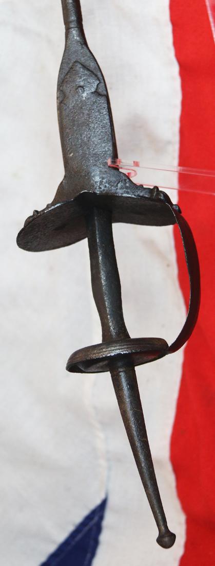 One Of The Most Impressive, Fiersome, & Effective, Combat Weapons Ever Created. A 1600's to Early 1700's Mughul Period Battle Mace Shishpar With 8 Flanged Head and Khanda Sword Hilt. A Most Formidable Usually Hindu Piece Yet As Popular in Ancient Persia