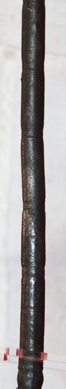 One Of The Most Impressive, Fiersome, & Effective, Combat Weapons Ever Created. A 1600's to Early 1700's Mughul Period Battle Mace Shishpar With 8 Flanged Head and Khanda Sword Hilt. A Most Formidable Usually Hindu Piece Yet As Popular in Ancient Persia