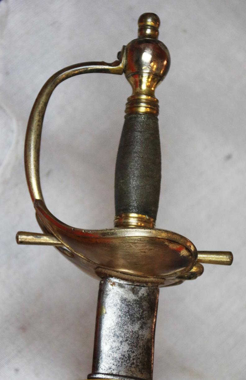 A Superb, Original, 1796 Heavy Cavalry Officer's Sword, Napoleonic Wars and Waterloo Period, with a Broadsword Blade, Steel Combat Scabbard with Close Combat Blade Impact