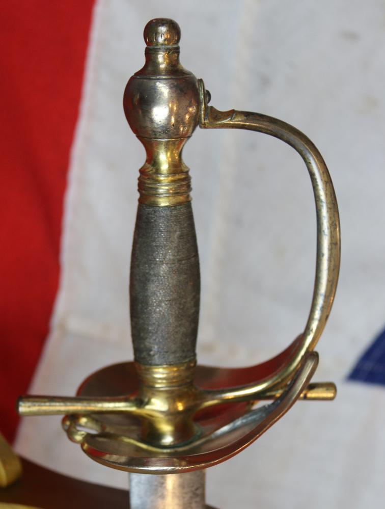 A Superb, Original, 1796 Heavy Cavalry Officer's Sword, Napoleonic Wars and Waterloo Period, with a Broadsword Blade, Steel Combat Scabbard with Close Combat Blade Impact