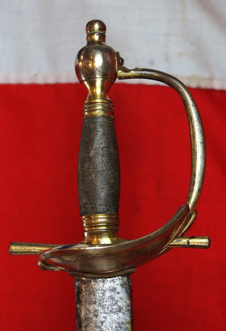 A Superb, Original, 1796 Heavy Cavalry Officer's Sword, Napoleonic Wars and Waterloo Period, with a Broadsword Blade, Steel Combat Scabbard with Close Combat Blade Impact