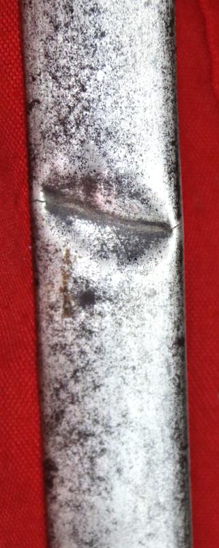 A Superb, Original, 1796 Heavy Cavalry Officer's Sword, Napoleonic Wars and Waterloo Period, with a Broadsword Blade, Steel Combat Scabbard with Close Combat Blade Impact