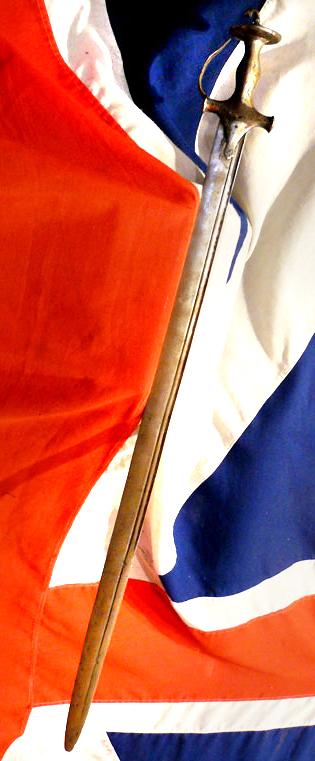 A Beautiful Early Sikh Khanda Hilt Firangi Sword 17th to 18th Century