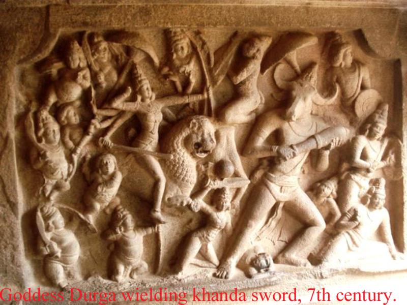 A Beautiful Early Sikh Khanda Hilt Firangi Sword 17th to 18th Century