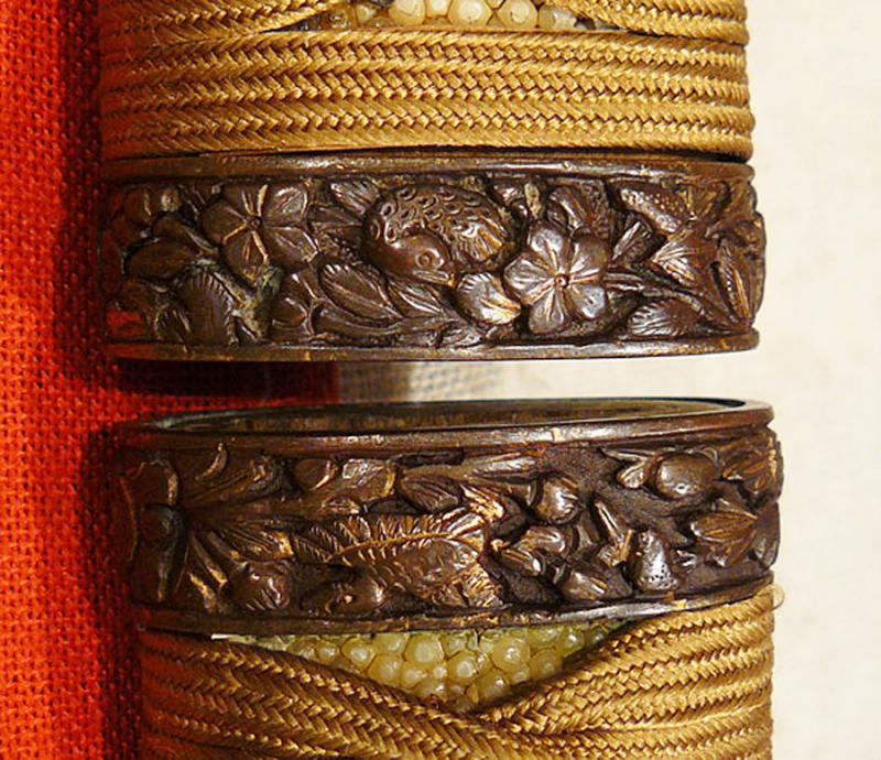 A Singularly Magnificent Original Antique Presentation Samurai Daisho. A Signed Original Edo Period Daito By Muneyoshi Presented to Yoshifuji, In the Fortuitous Time of The Midwinter, In The Year of the Rabbit, in The Reign of Emperor Keio