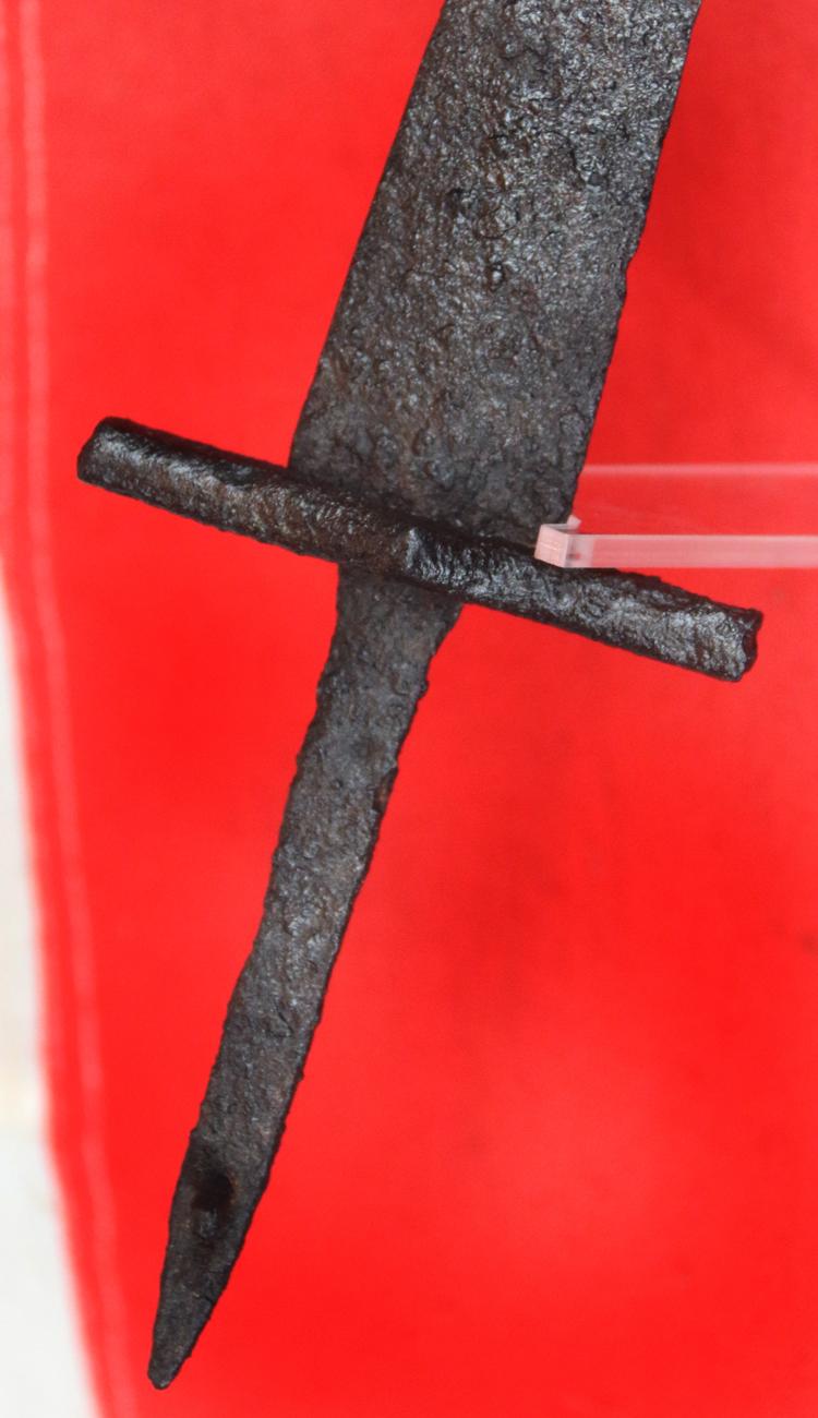 A Most Rare, Original, 1st Century Ancient Roman-Parthian Wars Period Dagger with Cross Guard. From The Time of Julius Caeser and Augustus Caeser. Circa 2000 Years Old