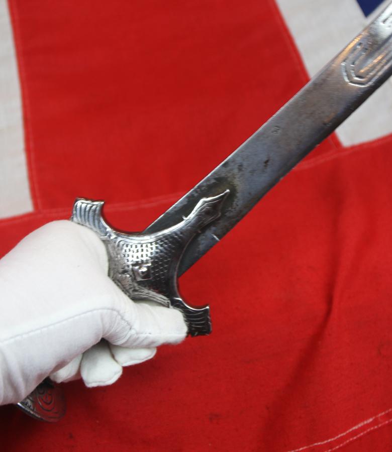 A Beautiful Mughul High Ranking Warrior's Sword Talwar 17th-18th Century, Likely Wootz or Damascus Kilij Form Blade