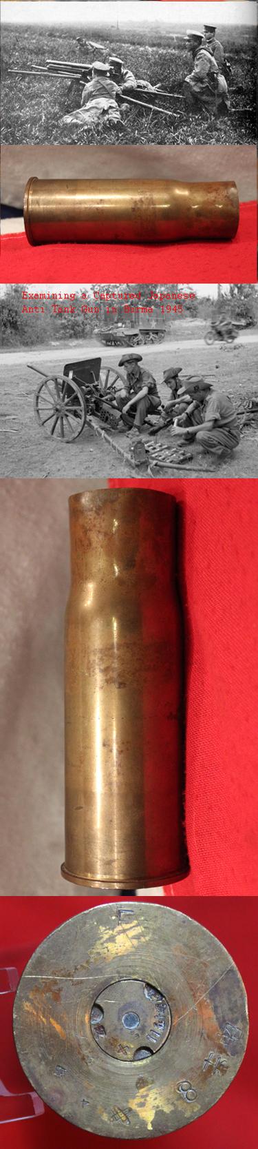 A Very Rare WW2 Japanese Shell Case From a Type 11 37mm Infantry Anti Tank Gun