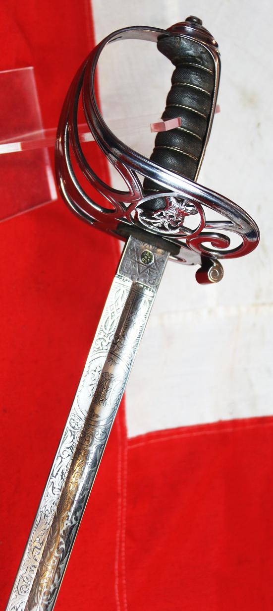 A Most Fine Presentation 2nd Manchester, 33rd Lancashire Rifle Volunteers Antique Victorian Sword of 1869