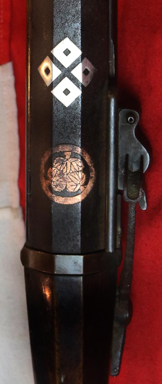 A Simply Magnificent, Huge, Ozutso Samurai Hand Cannon Teppo Matchlock Gun, of Negishi Sukenobu, Inlaid With Silver and Gold Dragon With Both the Amago Clan of Kamei Kenenori and Tokugawa Clan Mons.