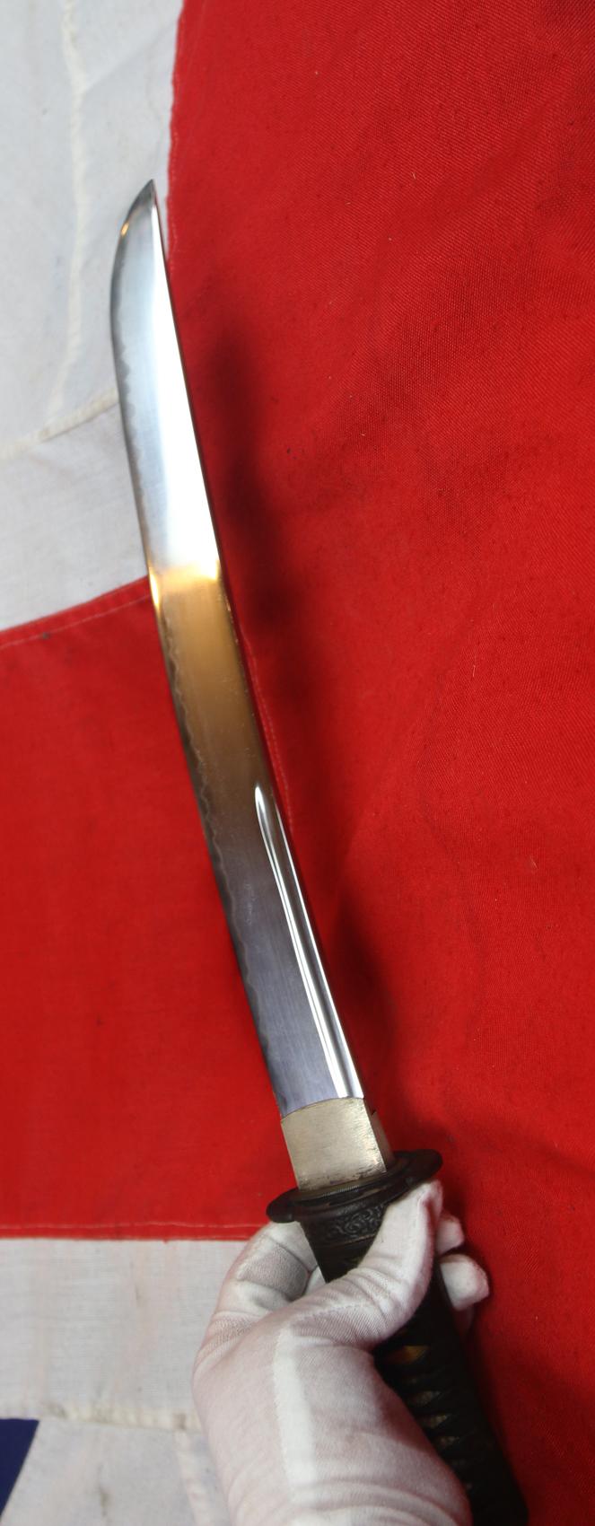 A Most Handsome Shinto O-Tanto, Around 300 years Old Circa 1720 With a Most Impressive and Beautiful Large Blade Used As A Powerful Close-Combat Small Sword and Suitable as a Post Combat 'Head Cutter'