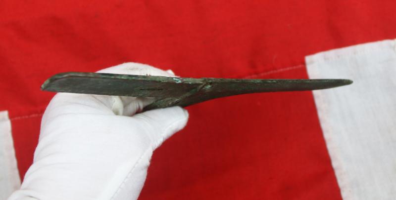 Archaic Zhou Dynasty Bronze Halberd or ‘Ge’ Circa 5th Century BC the Period of the Great Military Doctrine 'The Art of War' by General Sun-Tzu