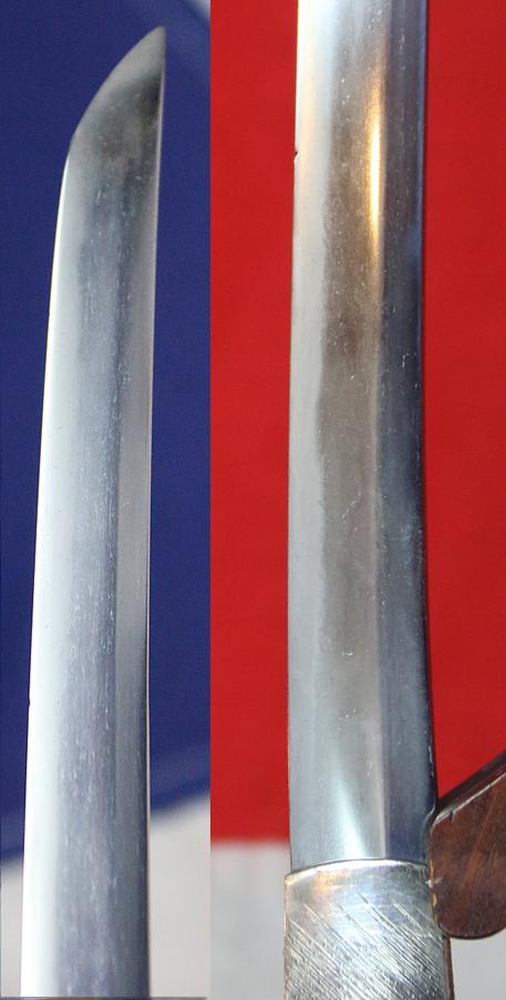 A Ko Wakizashi, or Long Sunobi Tanto, Signed Blade Shinto Period Circa 1650