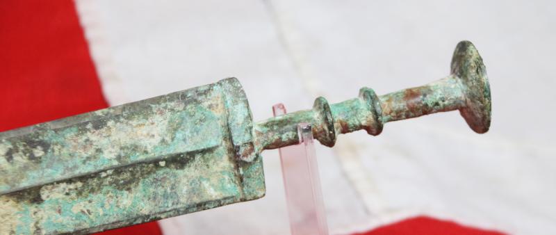 Ancient Chinese Warrior's Bronze Sword, Around 2,300 to 2,800 Years Old, From the Zhou Dynasty to the Qin Dynasty, Including the Period of the Great Military Doctrine 'The Art of War' by General Sun-Tzu