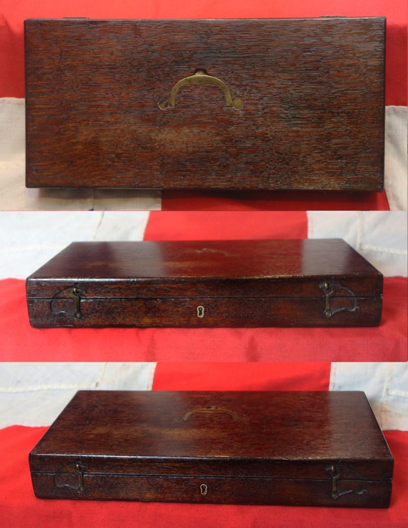 A Very Fine Condition Classic, Cased Pair of Late 18th to Early 19th Century Damascus Barrelled Duelling Pistols by Master Gunsmith William Parker of Holborn London. Original Oak Case with Tools and Accessories