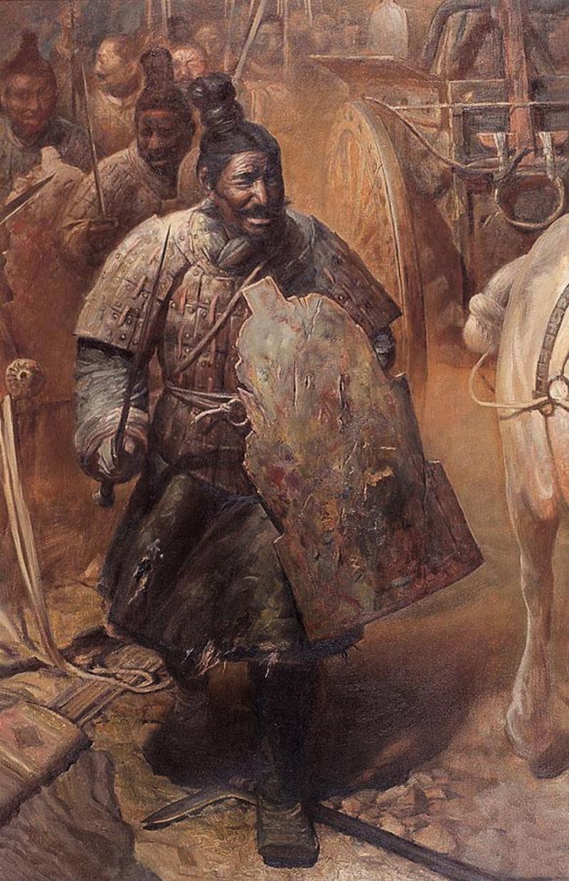 Archaic Chinese Warrior's Bronze Sword, Around 2,300 to 2,800 Years Old, From the Zhou Dynasty to the Qin Dynasty, Including the Period of the Great Military Doctrine 'The Art of War' by General Sun-Tzu