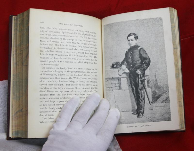 A Beautifully Bound Leather Book, Abraham Lincoln and The Downfall of American Slavery {Heroes of the Nations} by Noah Brooks 1894