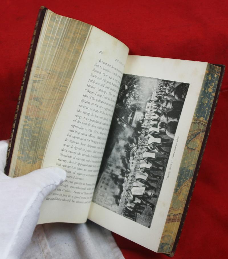 A Beautifully Bound Leather Book, Abraham Lincoln and The Downfall of American Slavery {Heroes of the Nations} by Noah Brooks 1894