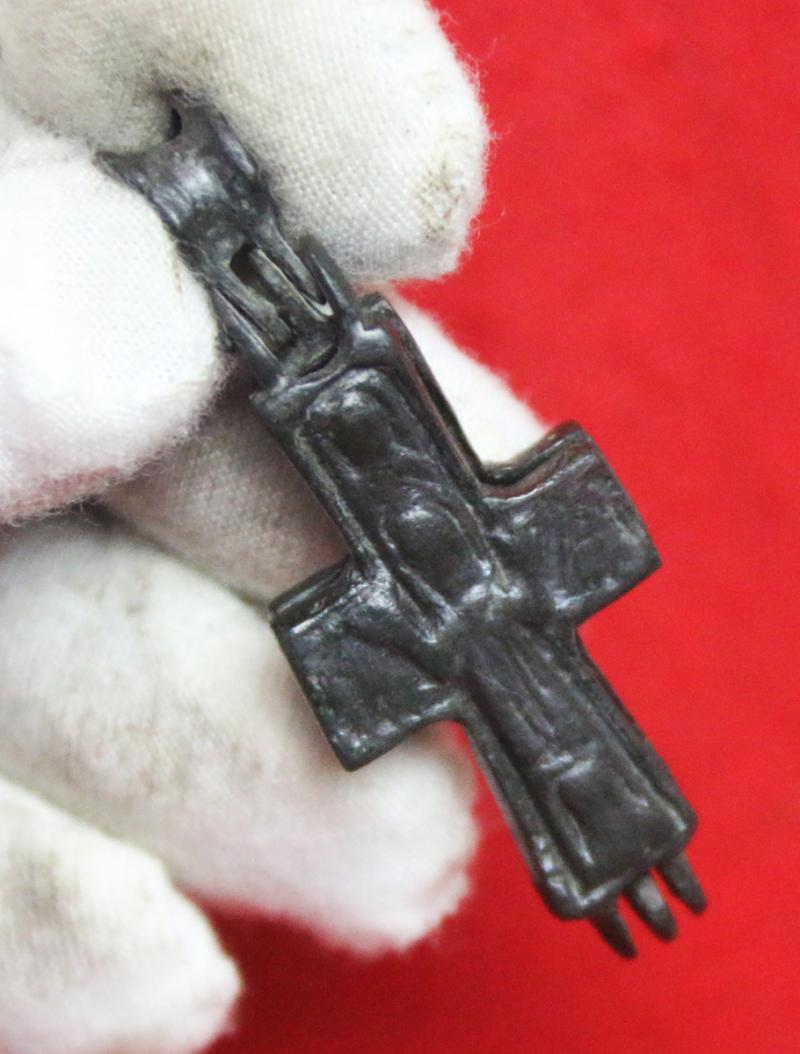 An Original Good Size, And Absolutely Stunning, An Ancient Roman Bronze Encolpion Cross, Likely a High Status Pilgrim's or Bishop's Pendant Approximately 1400 Years old