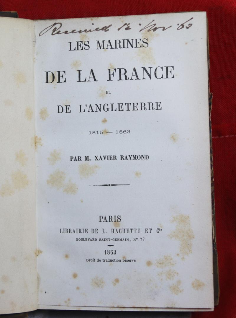 A Very Interesting & Beautiful French Leather Book on the Royal Marines And French Marines 1815 to I863 Les Marines de la France et de L'Angleterre 1815-1863 by Raymond, M. Xavier