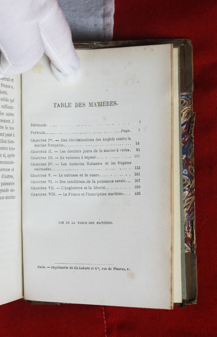 A Very Interesting & Beautiful French Leather Book on the Royal Marines And French Marines 1815 to I863 Les Marines de la France et de L'Angleterre 1815-1863 by Raymond, M. Xavier