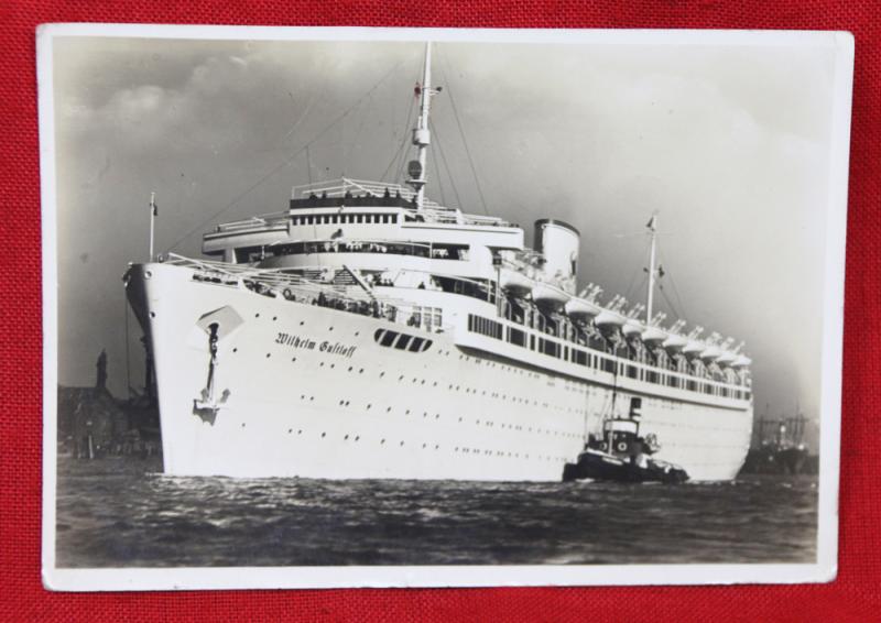 A Rare Original Handwritten German Picture Postcard From Hitler's Titanic, One of The Most Famous Ships of WW2. German Ship Sunk By Soviet Submarine with the Loss of up to 11,000 Lives Making It The Greatest Loss in Worldwide Maritime History