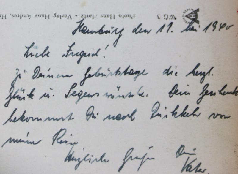 A Rare Original Handwritten German Picture Postcard From Hitler's Titanic, One of The Most Famous Ships of WW2. German Ship Sunk By Soviet Submarine with the Loss of up to 11,000 Lives Making It The Greatest Loss in Worldwide Maritime History