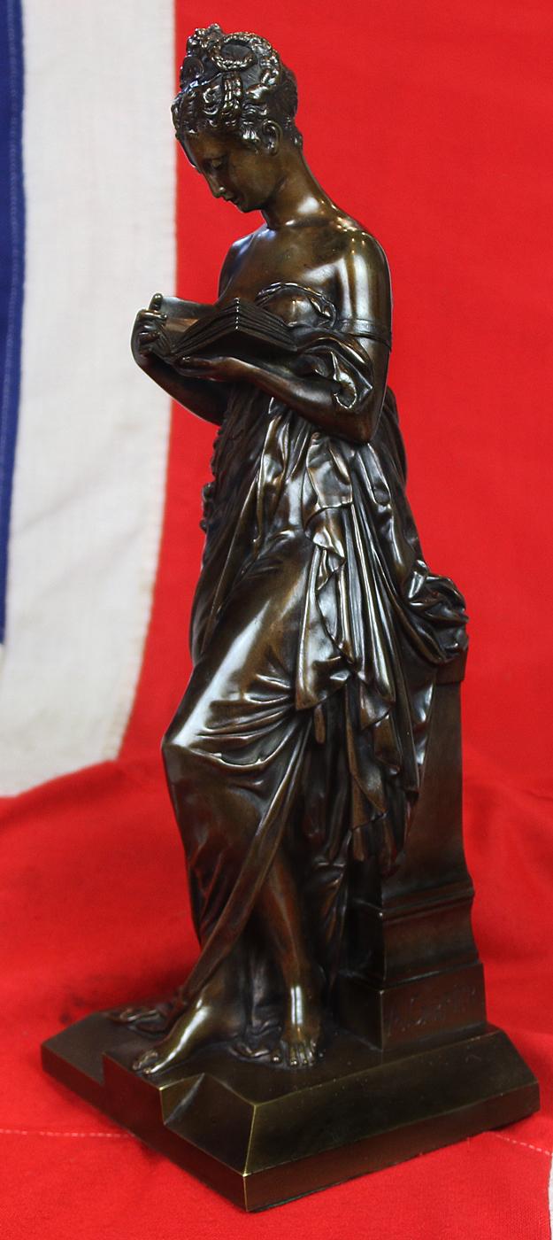 An Absolutely Stunning Napoleon IIIrd, French Bronze. The Woman Reading, ‘La Liseuse’ by World Renown Sculptor, Albert-Ernest Carrier-Belleuse, Mentor to His Apprentice Auguste Rodin Who Became One of The Worlds Most Famous and Valued Sculptors