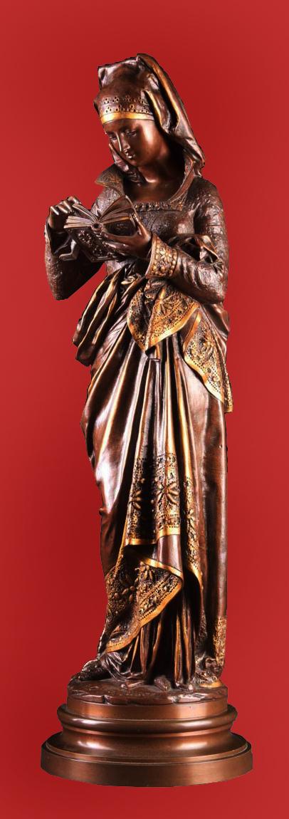 An Absolutely Stunning Napoleon IIIrd, French Bronze. The Woman Reading, ‘La Liseuse’ by World Renown Sculptor, Albert-Ernest Carrier-Belleuse, Mentor to His Apprentice Auguste Rodin Who Became One of The Worlds Most Famous and Valued Sculptors