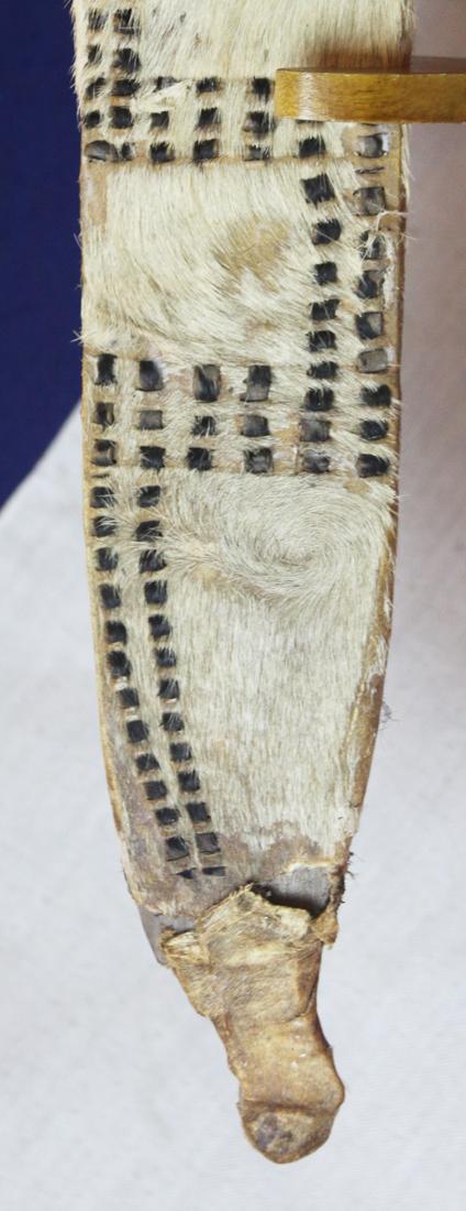 A Most Rarely Seen, Antique Ceremonial, Head-Hunters Sword 'Pusaka Magic' Dohong, A Borneo, Dyak Shamen's, Kayanic Art Ritual Sword, With a Carved, Twin-Head Hilt