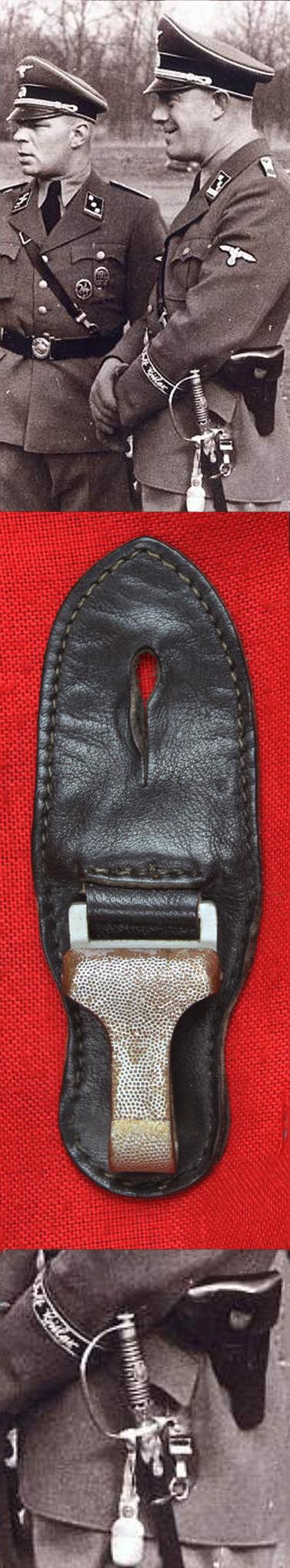 A Scarce German WW2, Luftwaffe officer's or Possibly SS Officer's Sword or Dagger Belt Hanger Mount