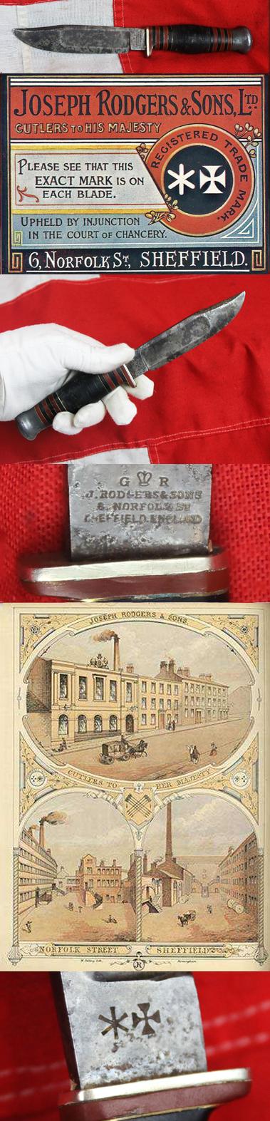 A Joseph Rodgers & Sons 6 Norfolk St. Sheffield Ltd Bowie Knife