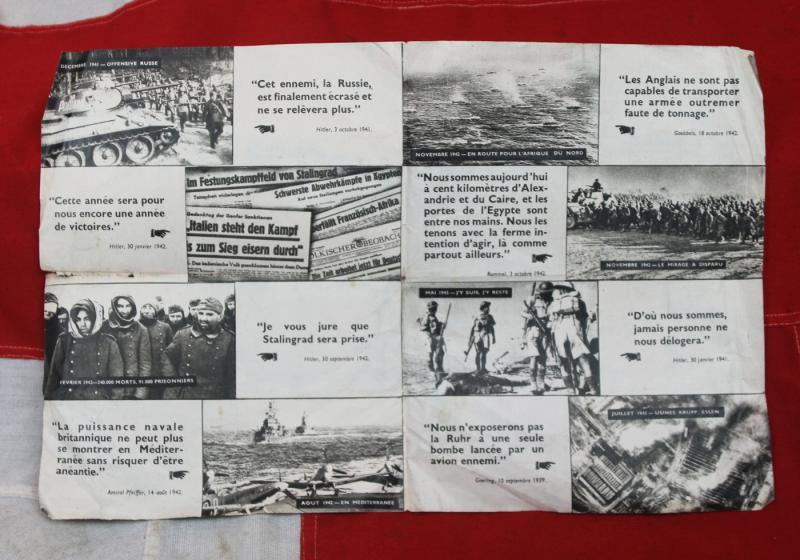 A Superb Condition and Very Rare WW2 1943 Published Nazi & Vichy-French Propaganda Leaflet, Titled INTUITION With Swastikas and Portrait Photo of Adolf Hitler. Four Pages, Folded