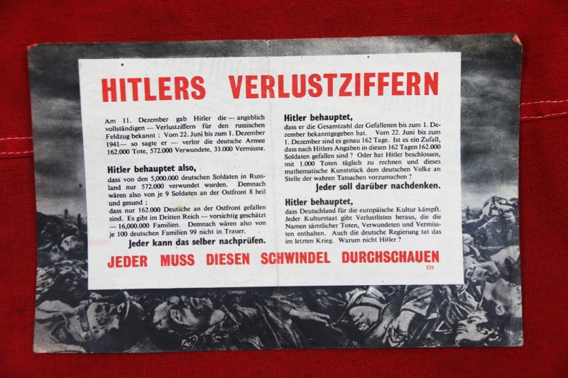 British WW2 Anti Hitler Propaganda Pamphlet