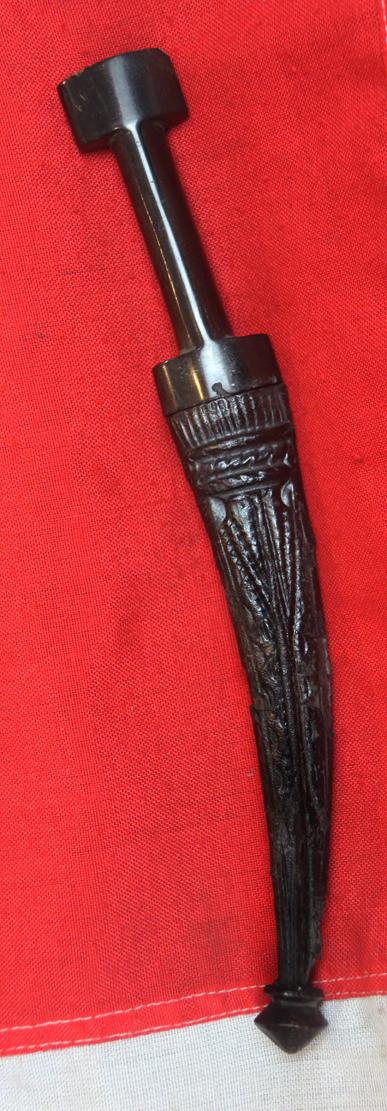 A Most Delightful, Original, Antique Carved Buffalo Horn Hilted Ottoman Empire Khanjar Dagger