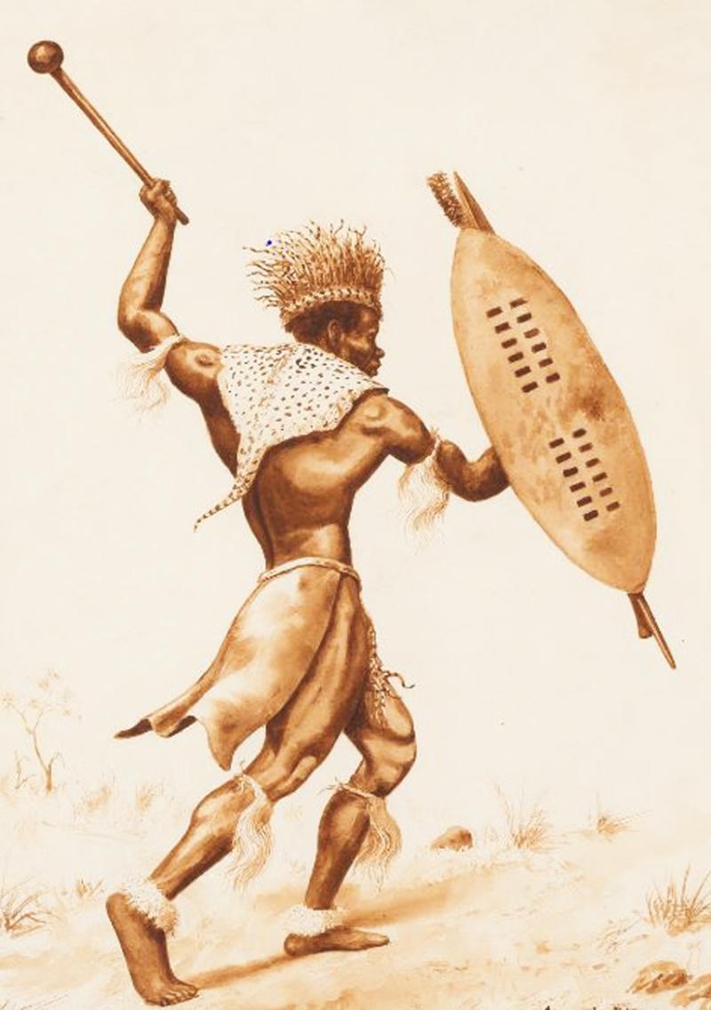 An Original, Zulu War Period, Antique Zulu King's 'Prestige Sceptre', Dating For The Reign of the 1879 Anglo-Zulu War King, Cetshwayo. A Fabulous Carved White Rhino Ubhejane Horn Royal Sceptre Knopkerrie, Circa 1860's to1870