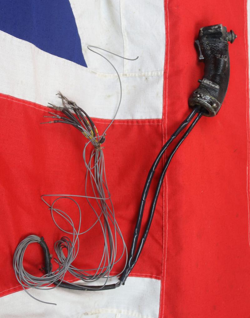 A Fabulous Piece of British Armed Forces Helicopter Aeronautica. A Souvenir of the Falklands War, A Westland Wessex Helicopter Cyclic Control Grip With Wiring