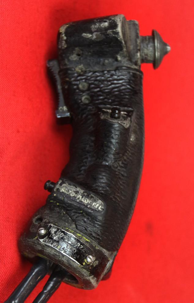 A Fabulous Piece of British Armed Forces Helicopter Aeronautica. A Souvenir of the Falklands War, A Westland Wessex Helicopter Cyclic Control Grip With Wiring