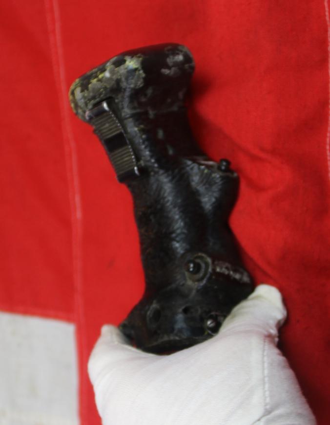 A Fabulous Piece of British Armed Forces Helicopter Aeronautica. A Souvenir of the Falklands War, A Westland Wessex Helicopter Cyclic Control Grip With Wiring