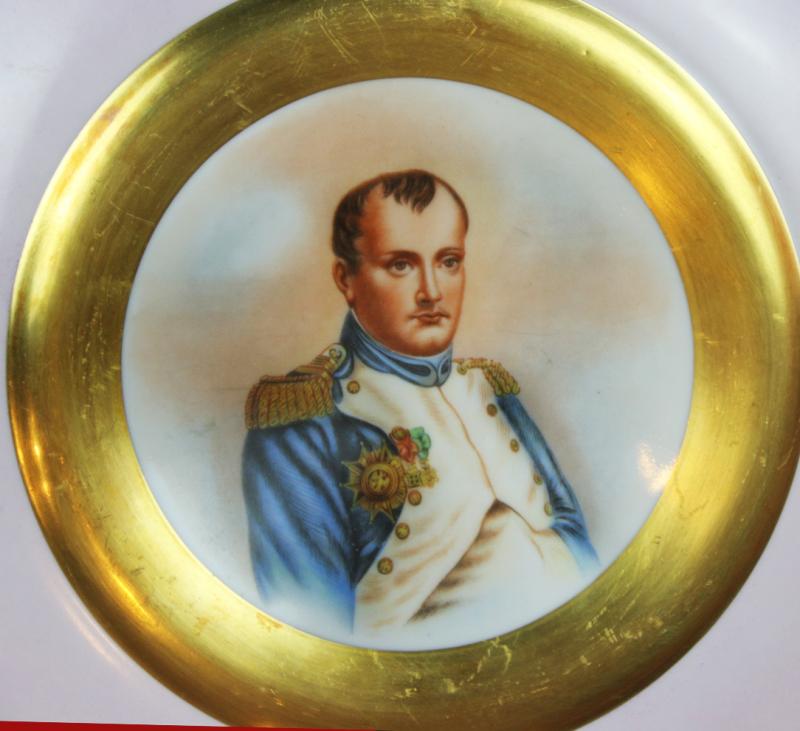A Fine & Beautiful Pair of Porcelain Cabinet Plates of Emperor Napoleon & Empress Josephine, From the World Renowned Porcelain Factory of Royal Copenhagen.
