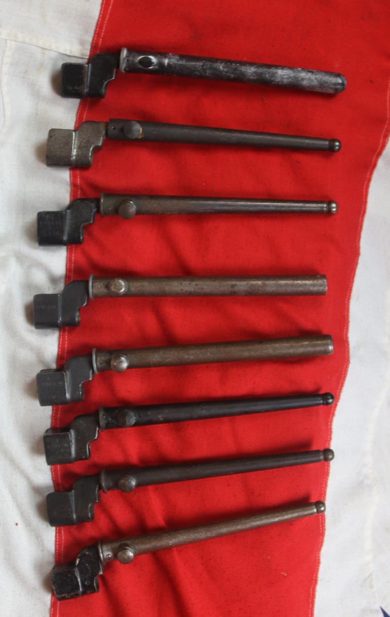 A Good Collection Of Original British WW2 Enfield No4 Rifle Spike Bayonets MKII’s In MKI Scabbard.{ Plus 200 Other Mixed Antique & WW1 Bayonets Yet To Be Added }
