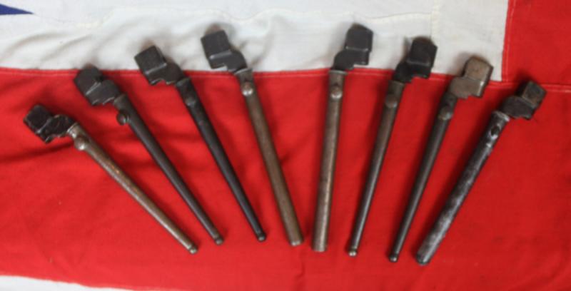 A Good Collection Of Original British WW2 Enfield No4 Rifle Spike Bayonets MKII’s In MKI Scabbard.{ Plus 200 Other Mixed Antique & WW1 Bayonets Yet To Be Added }