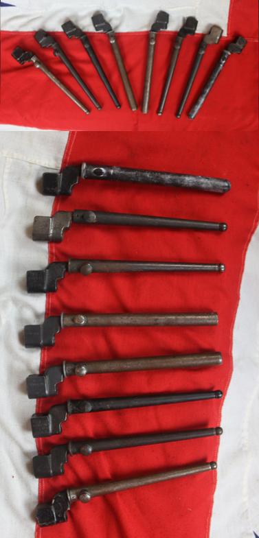 A Good Collection Of Original British WW2 Enfield No4 Rifle Spike Bayonets MKII’s In MKI Scabbard.{ Plus 200 Other Mixed Antique & WW1 Bayonets Yet To Be Added }