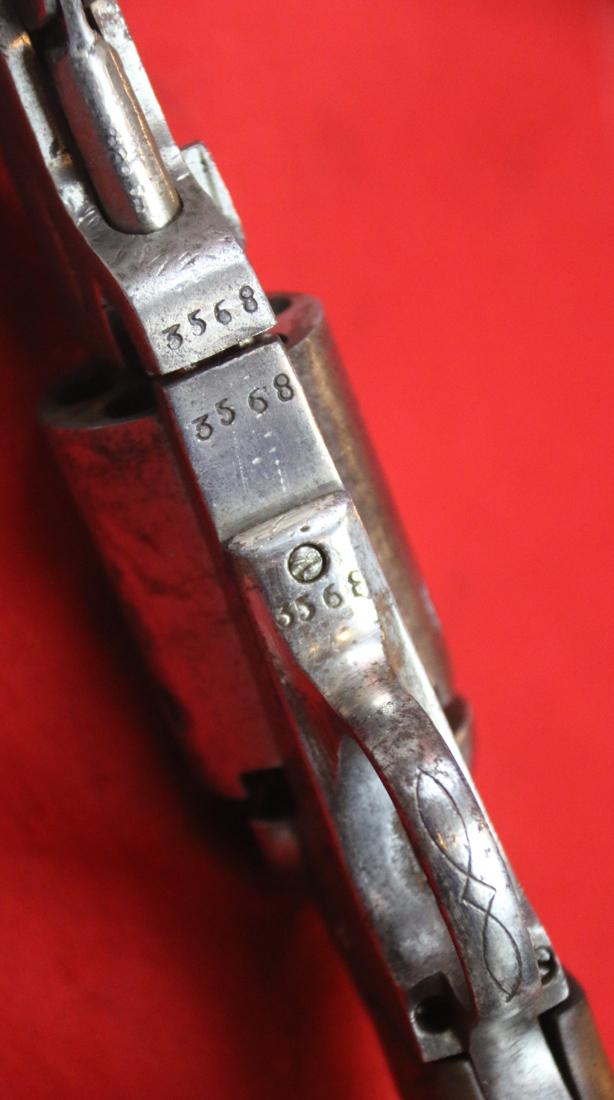 A Very Interesting Antique Civil War Period Belgian 1850's Colt Navy Copy Patent Infringement Revolver