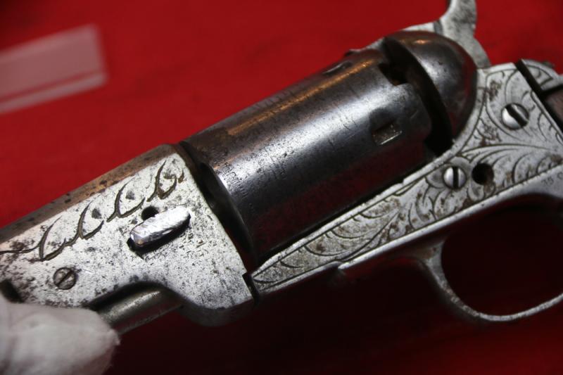A Very Interesting Antique Civil War Period Belgian 1850's Colt Navy Copy Patent Infringement Revolver