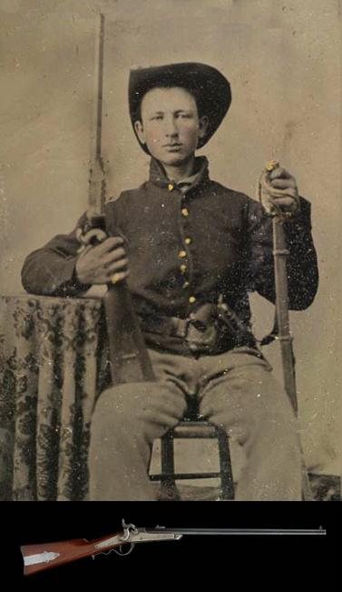 A Super & Rare US Civil War Souvenir, An Original US Cavalry Gallagher Carbine Stock.