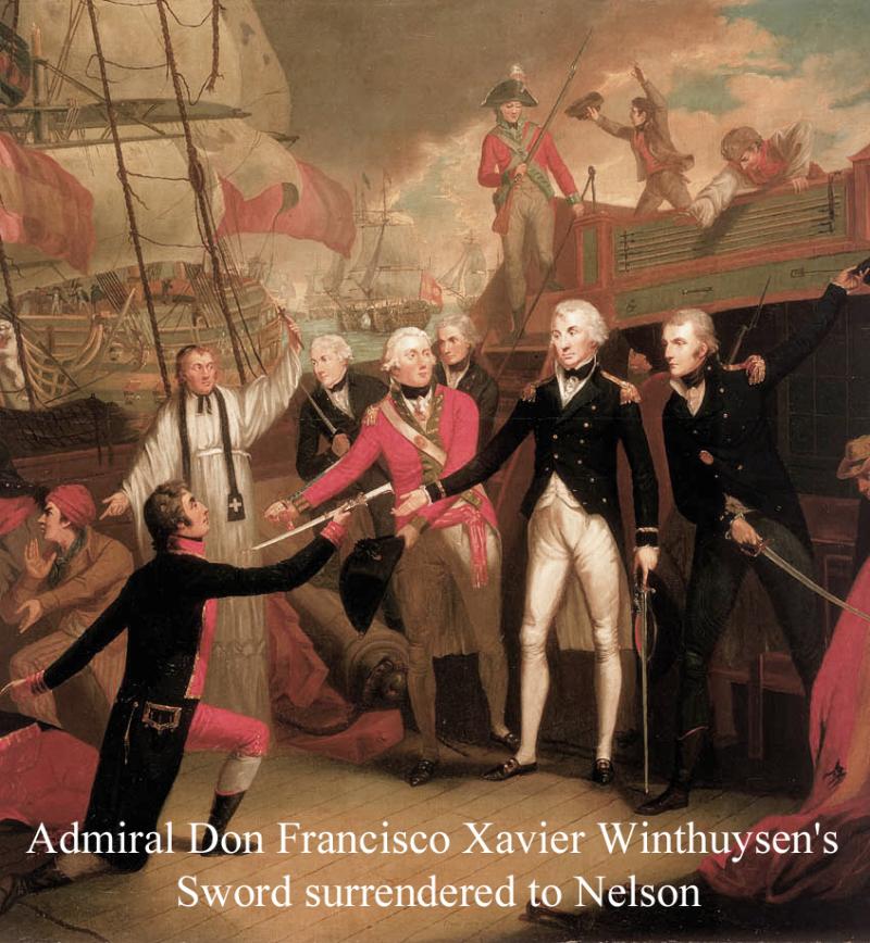 A Fabulous Solid Silver Mounted 'Naval' Captain or Admirals Sword, Near Matching Admiral Don Francisco Xavier Winthuysen's Sword, That Was Surrendered to Commodore Nelson at the Battle of Cape St Vincent in 1797