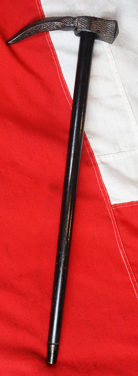 A Most Fine Knightly Polish War-Hammer Nadziak or Obuch, 1500's A.D. Inlaid with Silver Cross Hatching. Certainly one of the Most Beautiful & Well Preserved We Have Ever Seen.