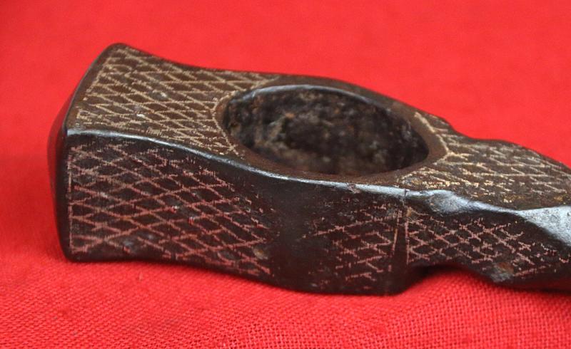 A Most Fine Knightly Polish War-Hammer Nadziak or Obuch, 1500's A.D. Inlaid with Silver Cross Hatching. Certainly one of the Most Beautiful & Well Preserved We Have Ever Seen.